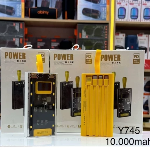 پاوربانک مدل شیشه ای ظرفیت 10000 میلی آمپر